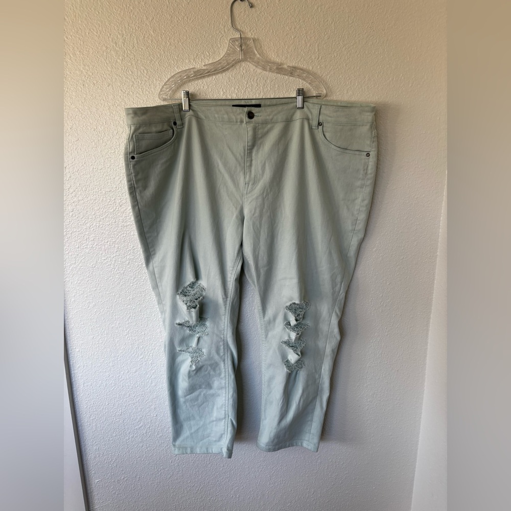 Denim 24/7 Mint Green Mid-Rise Jeans